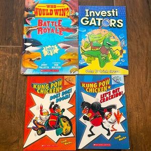 4 paper back books for kids